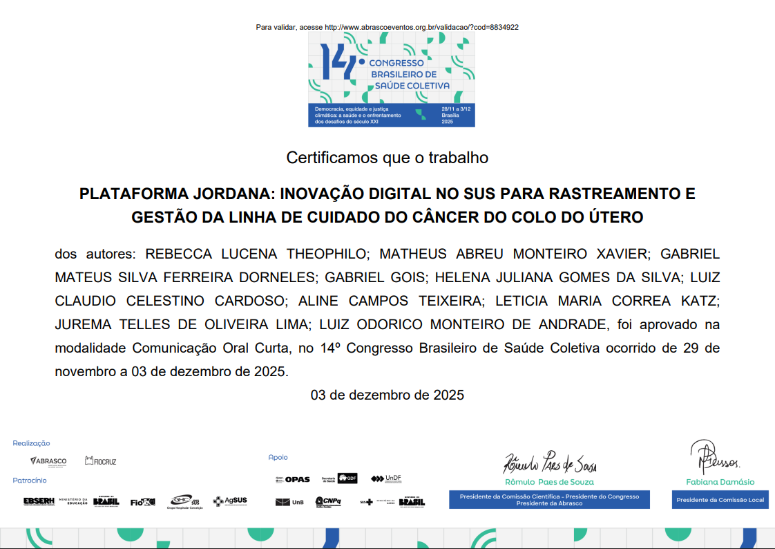 Jordana - Apresentação de trabalho